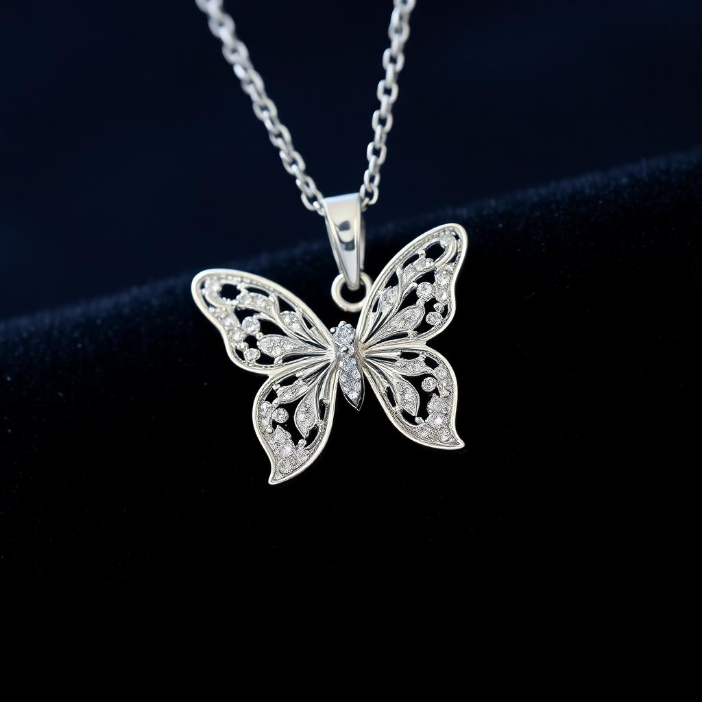 Butterfly Pendant on velvet