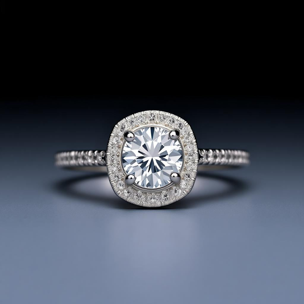 Moissanite Halo Ring