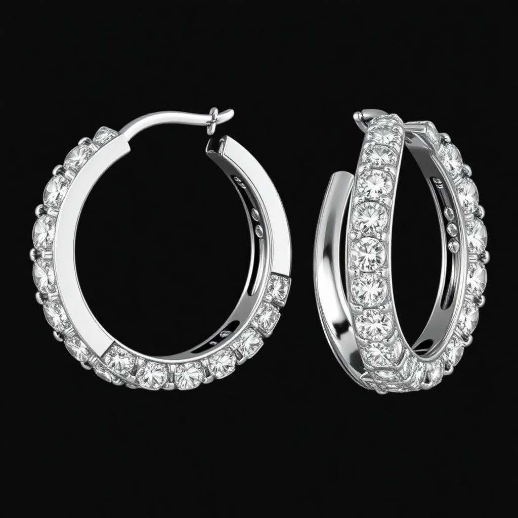 Moissanite Huggie Hoops