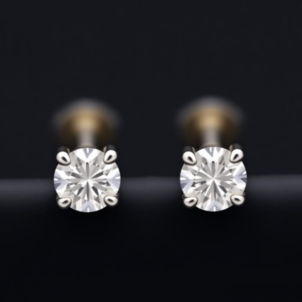 Moissanite Stud Earrings 2mm