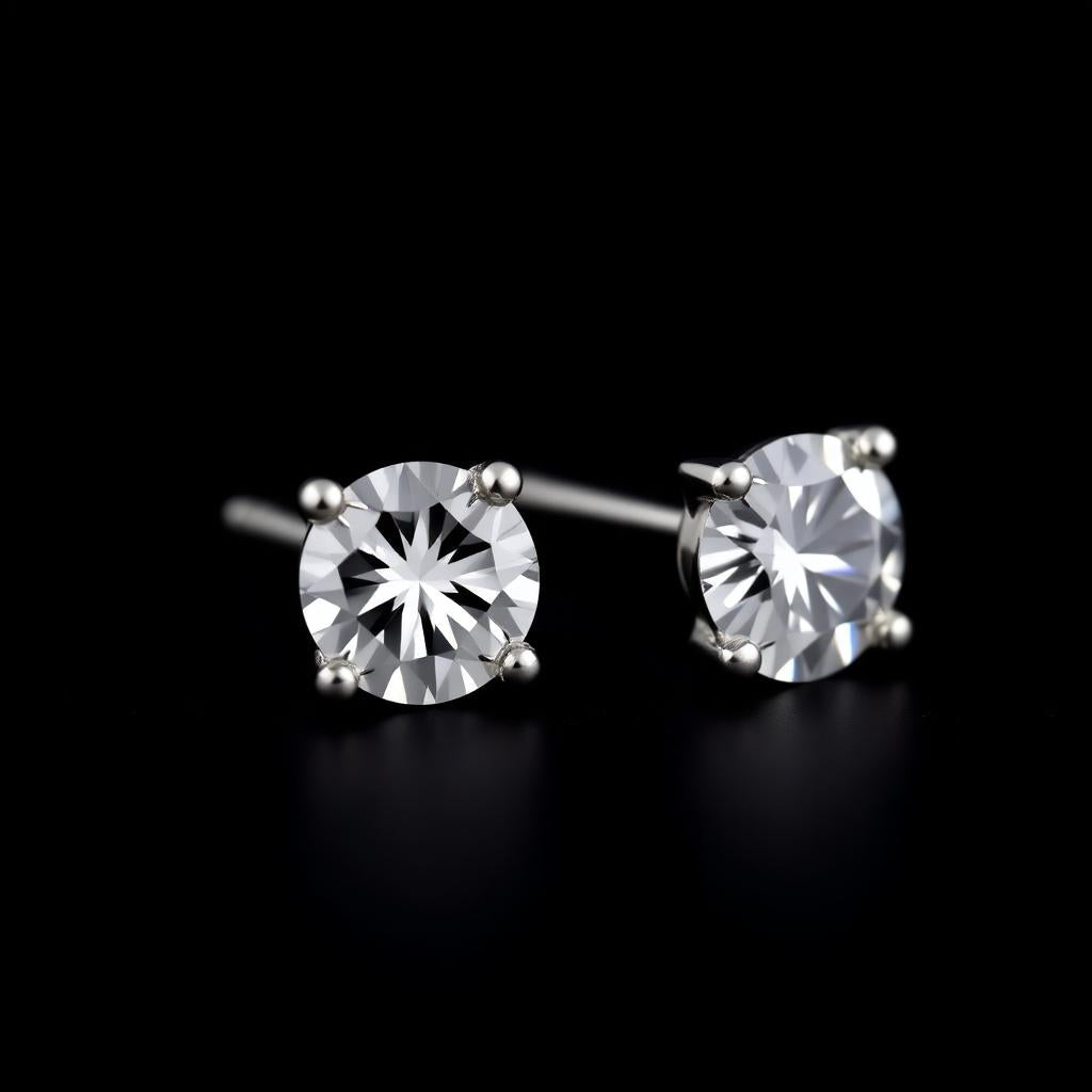 Moissanite Stud Earrings 4mm